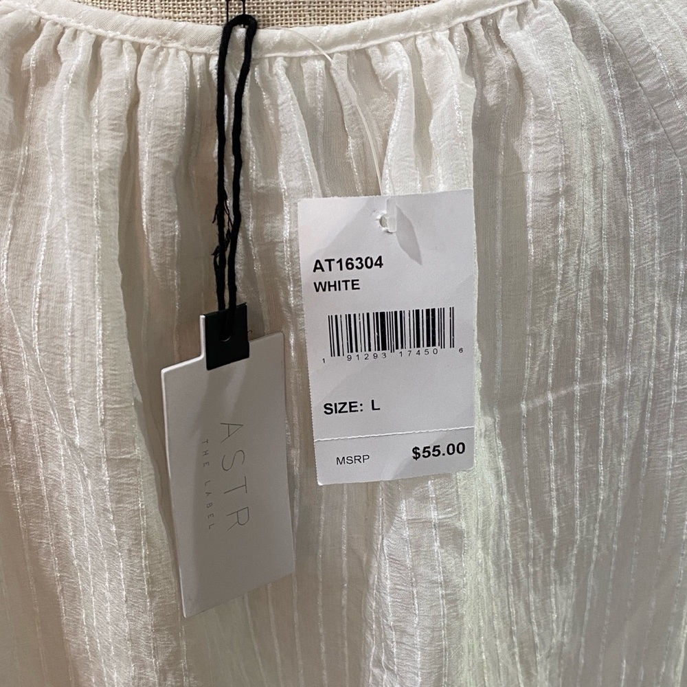 NEW White ASTR Top - Picture 8 of 13
